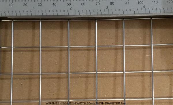 Wiremesh SG Stainless Steel W: 20mm D: 1mm S: 1.4301