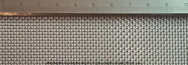 Wiremesh V2A Stainless Steel W: 1.25mm D: 0.4mm M: 16