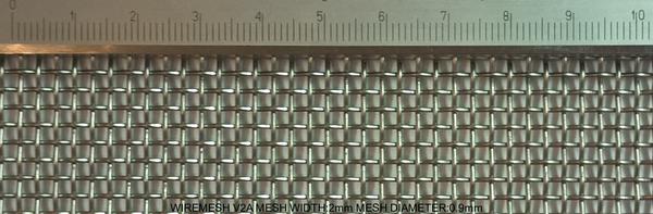 Wiremesh V2A Stainless Steel W: 2mm D: 0.9mm M: 8.75