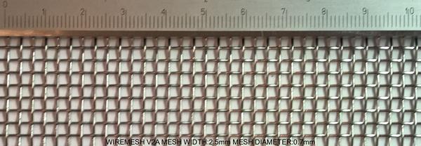 Wiremesh V2A Stainless Steel W: 2.5mm D: 0.7mm M: 8