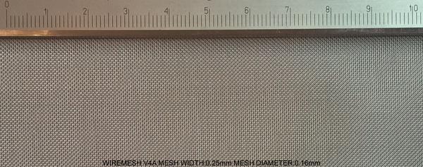 Wiremesh V4A Stainless Steel W: 0.25mm D: 0.16mm M: 60