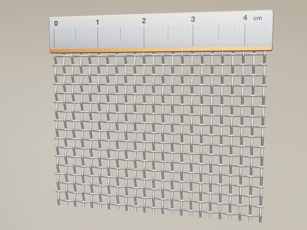 Wiremesh V2A Stainless Steel W: 1.5mm D: 0.5mm M: 12 – 3D visualisation