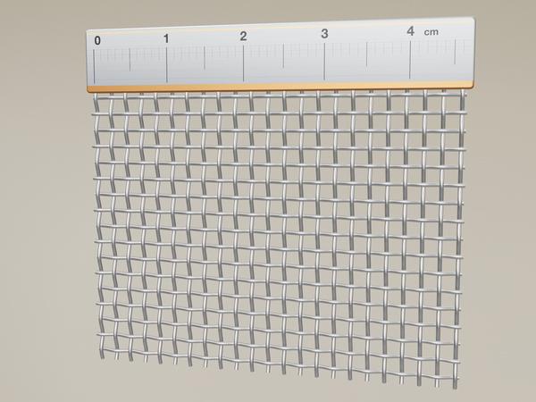 Wiremesh V2A Stainless Steel W: 1.6mm D: 0.5mm M: 12 – 3D visualisation