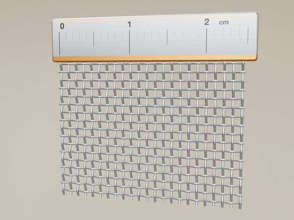 Wiremesh V2A Stainless Steel W: 0.8mm D: 0.32mm M: 24 – 3D visualisation